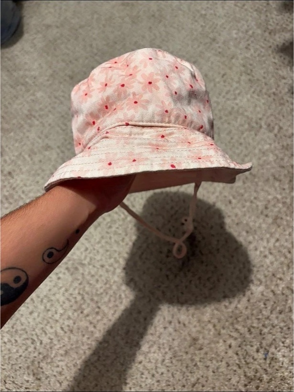 Lauren Conrad Pink & White Sun Hat